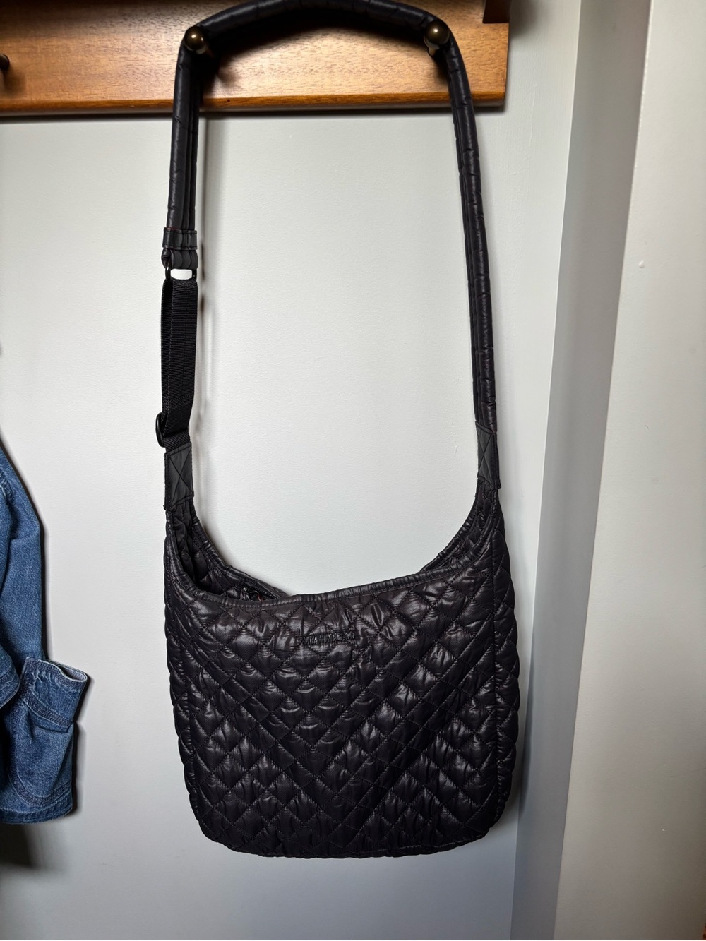MZ Wallace Quilted Black Crossbody Bag